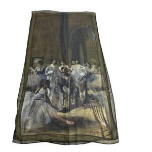 galleria edgar degas sheer scarf Long Rectangle Art to Wear Scenic Portrait